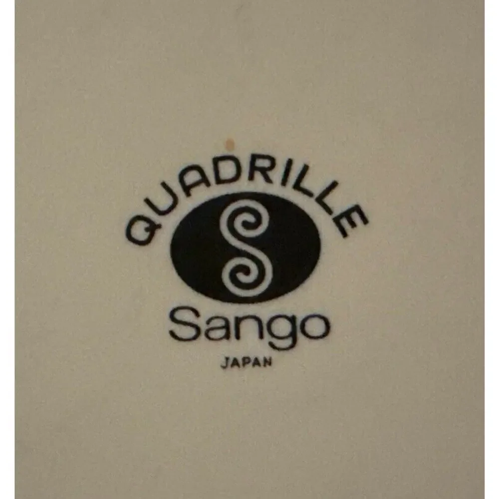 Vegetable Salad Bowl‎ Sango Quadrille Dinner Party Black White Japan Dinner READ